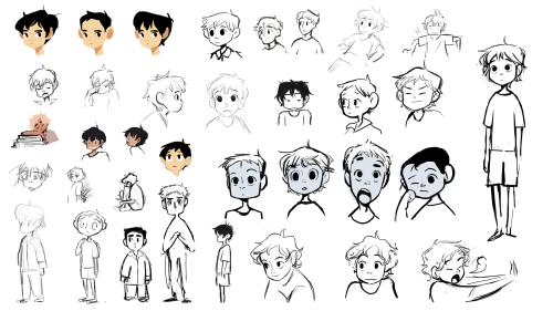 Character Design for my Gobelins pre production project. Leo is a peculiar kid who has been living o