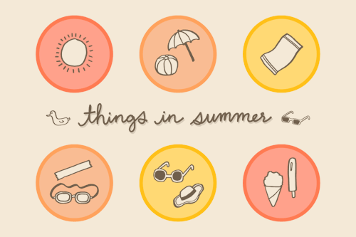 Things in SummerSummer is coming to an end so I wanted to make something for it.