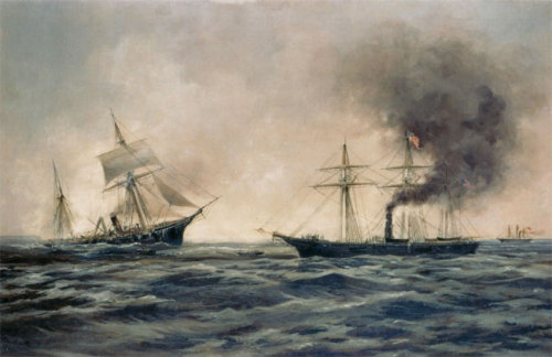 The American Civil War battle near France — The Battle of CherbourgThe CSS Alabama was one of 