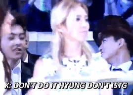 jonginization:Kim Jongin, forever Suho’s embarrassed son.