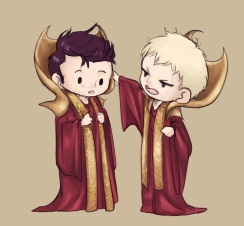 Doctor and Master in Gallifrey robes c: