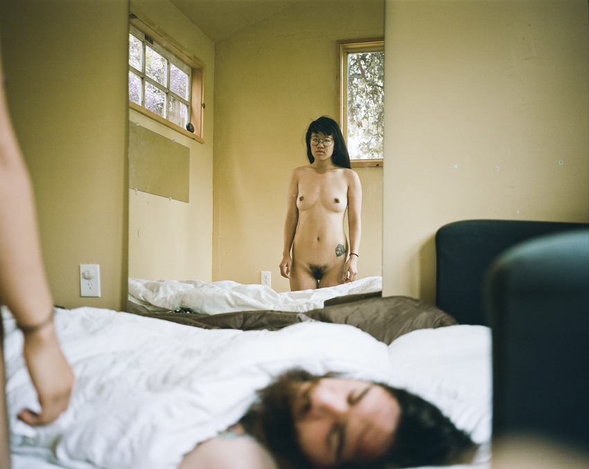 vivian-fu:  Self Portrait in Stacie’s Guest Room, Santa Cruz, March 2014 by Vivian