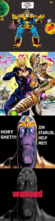 Thanos VS Giorno GiovannaJust a JOJOKE! =P