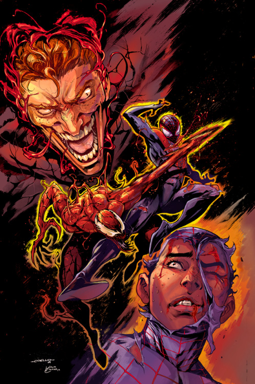 Miles Morales and Carnage colors!!Beautiful lines and inkwork by Iban CoelloColors by me!!