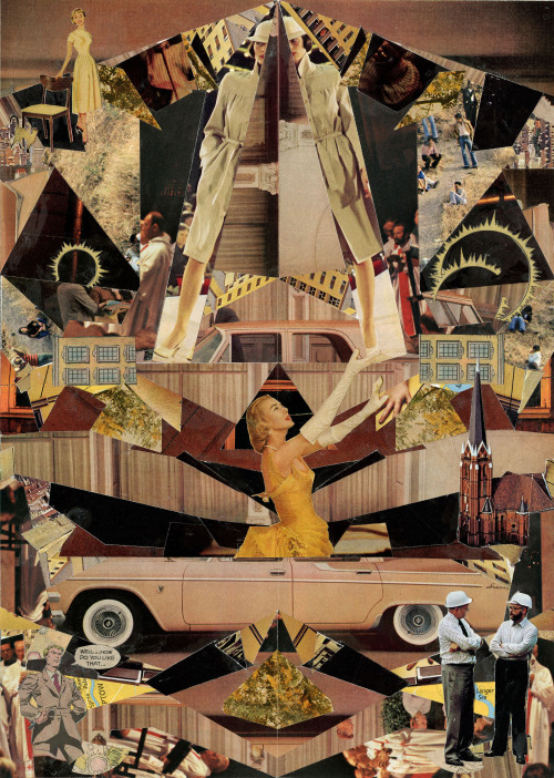 World Class - 10x14 in analog collage on watercolor paper by Daniel Watkins This is part of a s
