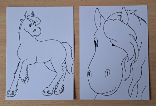 Cartoon Horses For Today. I Really Like The Full Body One, It Has Such A Cute Face