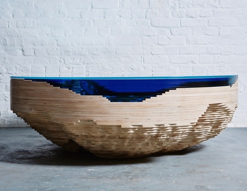 archi-diary:duffy london “ocean-inspired pieces” the ‘abyss horizon’ table.