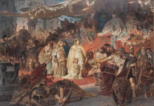 Karl Theodor von Piloty - Thusnelda in the Triumphal Procession of Germanicus - 1873