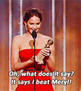 Ladies and gentlemen, the Queen of 2013, Jennifer Lawrence. 
