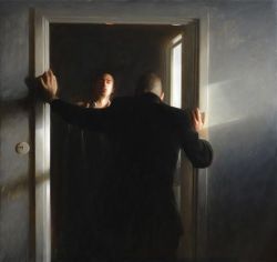 enchantemoimerlin:    Nick Alm“Hallway No. 4”Oil on Canvas - 31.5 x 33.5 inches  