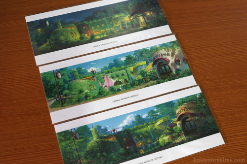 ca-tsuka:  Ghibli Museum illustrated postcards by Noboru Yoshida (art director on Ponyo, Howl’s Moving Castle, Arietty …).