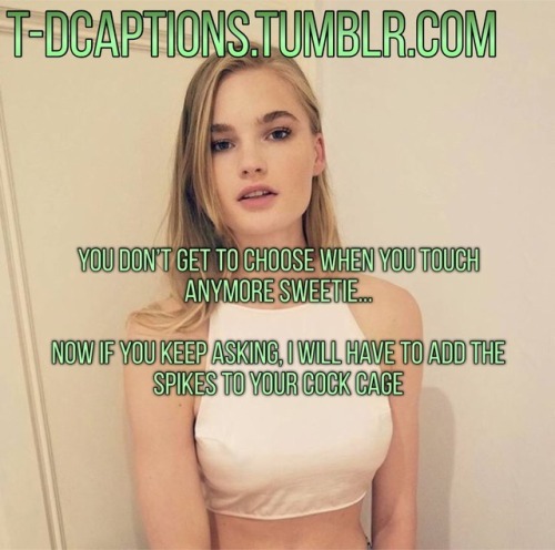 Porn photo Femdom Chastity Captions, Cum Denial