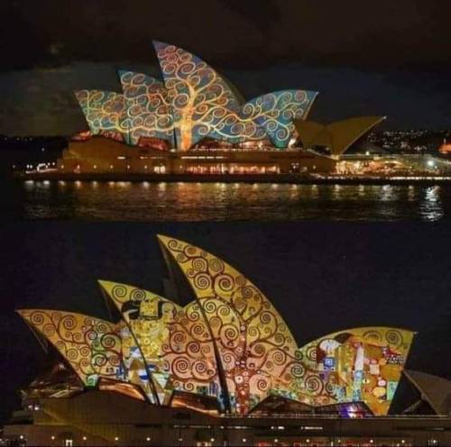 "Sydney Opera Illuminates With The Works Of Gustav Klimt."