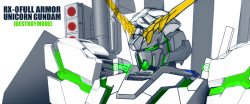 peaceofgiccho:  Unicorn Gundam [Destroy mode] ………Now At Work……….. part.3