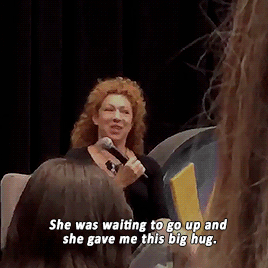 riveralwaysknew:Alex Kingston recounts meeting Jodie Whittaker at San Diego Comic-Con ‘18Original Po