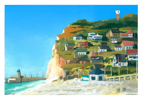 Our memories lost to the sea…Was on a 1 week vacation by the seaside and painted a lot. Marin