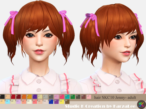 studio-k-creation:hair SKC 10 jenny (S4CC)standalone / 30 colors / new mesh by me/ base game/hat com