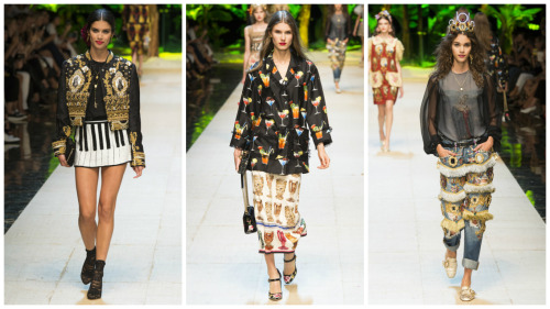 Dolce & GabbanaLet’s go back to elegance, charms, and femininity. Ice Cream/Pizza/Cocktail print