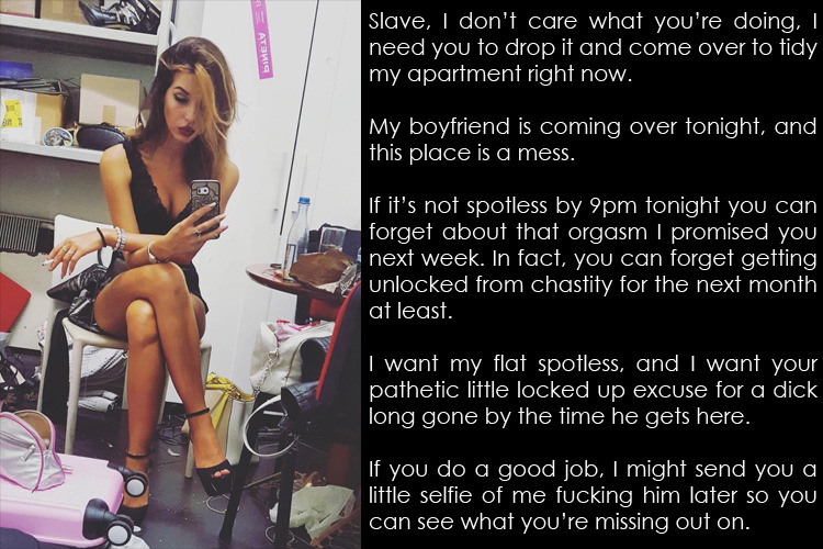 clickthelock: Slave, I don’t care what you’re doing, I need you to drop it and