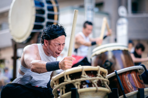 This small wadaiko team was one of the most powerful performances during the 2014 Nabeyokocho Summer