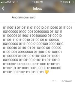 Lolol thank you binary anon!!! 💛