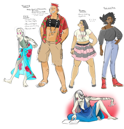 katleyh: katleyh:Here’s some more EARLY concept art for the main characters in my new OGN, Thirsty M