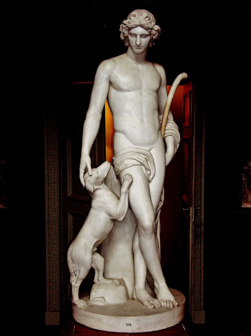 hadrian6:Pastoral Apollo. 1825.John Flaxman. British 1755-1826. marble. Petworth House. UK.ha
