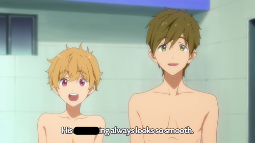 ryuusen-no-yukue:  kirklanded:  kirklanded:  kirklanded:  kirklanded:  kirklanded:  kirklanded:  kirklanded:  what if you censored out the word ‘swim’ every time it’s said in free!  im gonna do it   its only been 30 seconds fuck me   NO LITTLE SHOTA