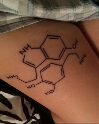 What is this a tattoo of? Appears to be a girlied up molecule of some kind.  : r/chemistry