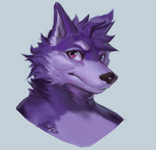 Fanart of Pkrussl&rsquo;s fursona! I really enjoy watching his videos. :)I also like purple really m