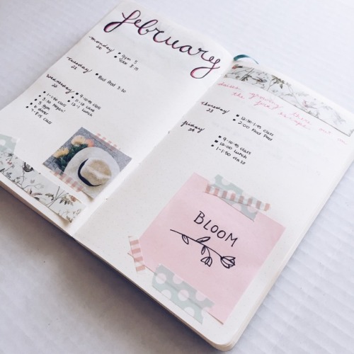 studyincafe: 3.2.17 Happy march everyone! This is a spread from last week I’m so excited for s