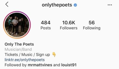 Louis’ recent follows on Instagram - 27/2