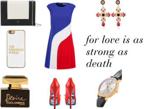 for love is as strong as death by triplea-1 featuring a color block dressCarven color block dress, &