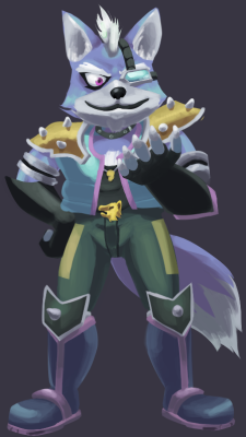 teh-ray:  A Star Wolf painting for this guy’s Smash Bros. Collab! Transparent version with a gross anti-aliasing here.