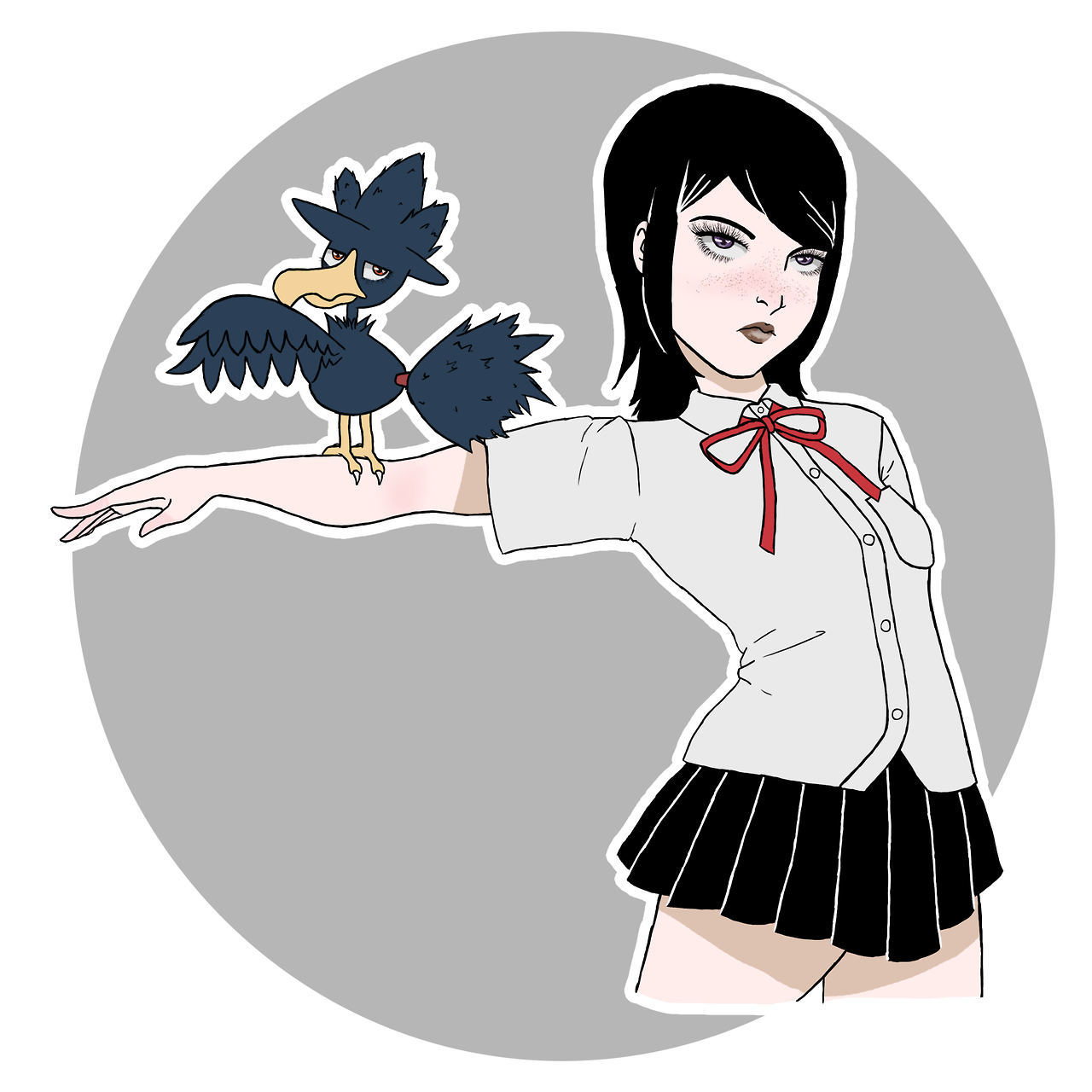 Wannabe Artist Mukuro And Murkrow I Caught A Murkrow On