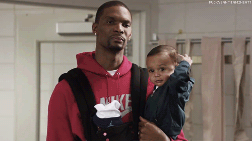 fuckyeahmiamiheatt:  Chris and Jackson Bosh star in Foot Locker Commercial 