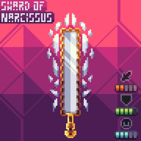 Swordtember 7: MirrorAn Unnecessarily Ornate Sword, Imbued With Magic To Be Surrounded With Sharp, Floating