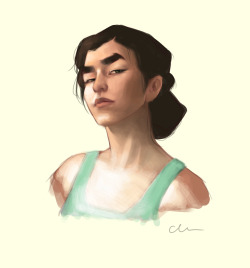 korraquality:  (kuvira post-workout shamelessly