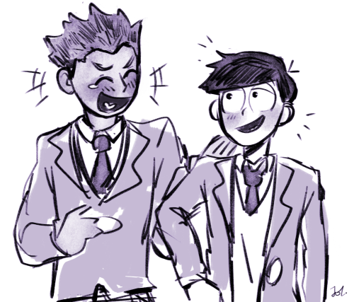 asachaart: 好きな人が大笑いする数字松 &lt;3 cute suuji moment: they made the person they like laugh out loud