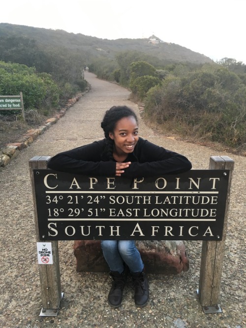 dynamicgeniusfearlessdreamer:Happy Blackout Day! Here is me being Black in South Africa (Cape Point,