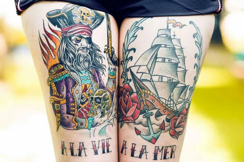 1337tattoos:  Here’s my thighs tattoos :) (sorry for my bad english, french is