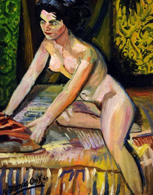 ubu507: Seated Nude on a Sofaby Francis Ferdinand Maurice Cook Date painted: 1960Oil on wood, 74.5 x