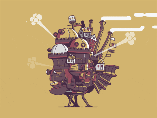 digitalloop:  Howl’s Moving Castle by Oliver Sin | Tumblr
