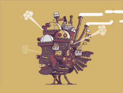 digitalloop:  Howl’s Moving Castle by Oliver Sin | Tumblr