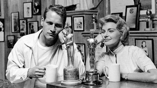 thenewmans:Paul and Joanne at their home in Beverly Hills, 1958.