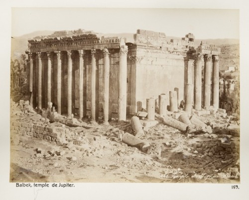 historyfilia:Historical photographs of the Temple of Jupiter, in Baalbek (Lebanon). Taken by F&eacut