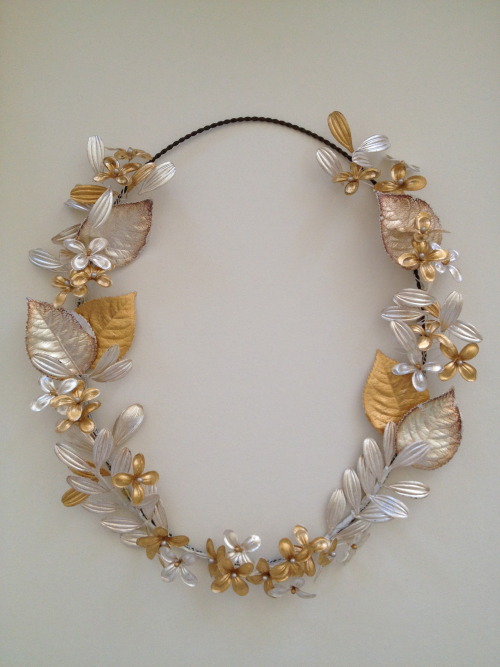 Gilded paper wreath, made in house