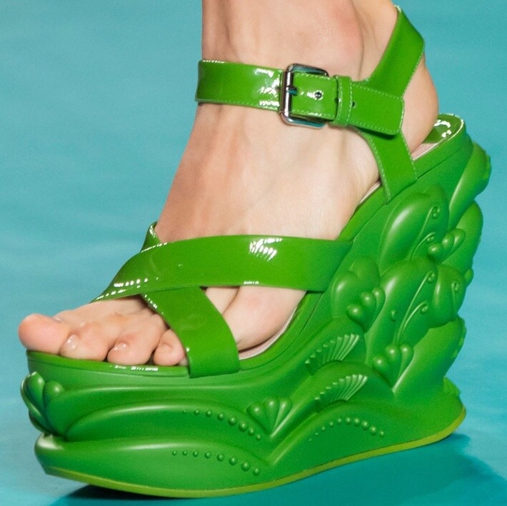 tube fracture suggest i'm 26 — Miu Miu Plastic Wedge Sandals from Spring 2017