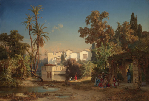 Max Schmidt - Noon day rest in the oasis - 1846