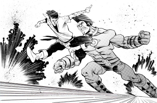 Karate Kid vs. OMAC by James Harren and Simon Gough